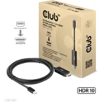 Club 3D MiniDisplayPort 1.4 to HDMI 4K120Hz or 8K60Hz HDR10+ Cable M/M 1.8m / 6ft