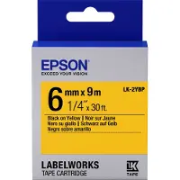 Epson LK-2YBP tape zwart op pastel geel 6mm (origineel)