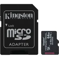 Kingston SDCIT2/64GB SD MicroSD-kaart, 64GB SDHC (Class 10), met originele verpakking