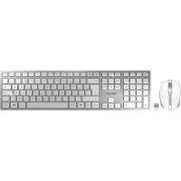 Cherry DW 9100 SLIM Desktop Draadloze Toetsenbord en Muis Set Azerty Zilver