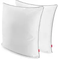 Blumtal Kussen Uno - Hoofdkussen met aanpasbare vulling - 100% Microvezel - 80x 80 cm - Met Bies - Set van 2