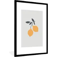 PosterMonkey Fotolijst incl. Poster - Citroen - Bohemian - Fruit - 80x120 cm - Posterlijst