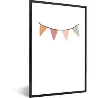 PosterMonkey Fotolijst incl. Poster - Kind - Slingers - Pastel - Boheme - 40x60 cm - Posterlijst