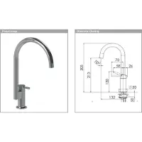Franke FFB2980 Manhattan SS Optic Eengreeps Keuken Mengkraan Satin Nickel