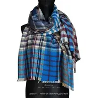 P-Modekontor Winter Sjaal Dames Sjaal Multicolor Geruit.