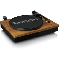 Lenco LS-310WD - Platenspeler met Bluetooth en twee externe speakers, hout