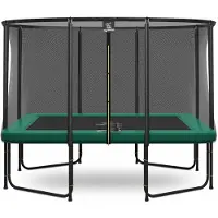 Magic Circle Pro Fiber Rechthoekige Trampoline 214 x 305 cm Groen met veiligheidsnet