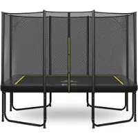 Magic Circle Pro Black Rechthoekige Trampoline 214 x 305 cm met veiligheidsnet