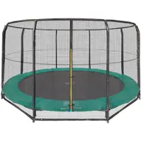 Magic Circle Pro Ingraaf Trampoline 410 cm Groen met veiligheidsnet
