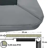 Magic Circle Pro Trampoline Rand Rechthoek Grey 244 x 366 cm