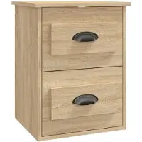 vidaXL Nachtkastje wandgemonteerd 41,5x36x53 cm sonoma eikenkleurig