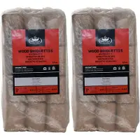 Esschert Design 2x zakken houtbriketten 10 kilo voor kachel/openhaard - Briketten