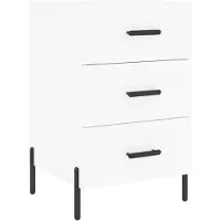 vidaXL Nachtkastje 40x40x66 cm bewerkt hout wit