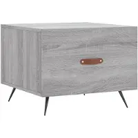 vidaXL Salontafel grijs Sonoma, 50x50x40 cm, houtvezel