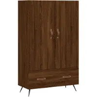 vidaXL Hoge kast 69,5x31x115 cm bewerkt hout bruin eikenkleur