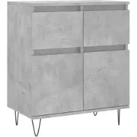 vidaXL Dressoir 60x35x70 cm bewerkt hout betongrijs