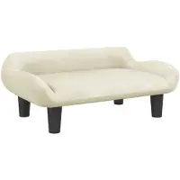 vidaXL Hondenmand 70x40x24 cm fluweel crèmekleurig