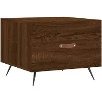 vidaXL Salontafel, bruin, eikenlook, 50x50x40 cm, houtvezel