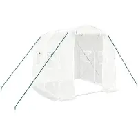 vidaXL Tuinkas met stalen frame 4 m² 2x2x2 m