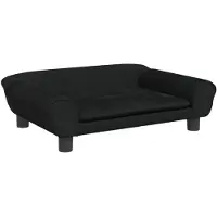 vidaXL Kinderbank 70x45x26 cm fluweel zwart