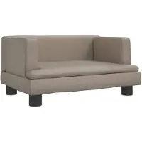 vidaXL Hondenmand 60x40x30 cm kunstleer cappuccinokleurig