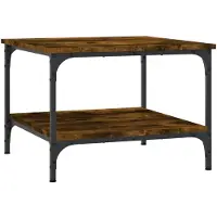 vidaXL Salontafel, gerookt eikenfineer, 55x55x40 cm, houtvezelplaat