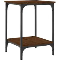 vidaXL Salontafel 40x40x55 cm bewerkt hout bruin eikenkleur