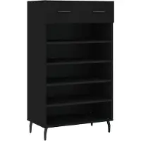 vidaXL Schoenenkast 60x35x105 cm bewerkt hout zwart