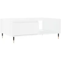 vidaXL Salontafel 90x60x35 cm bewerkt hout wit