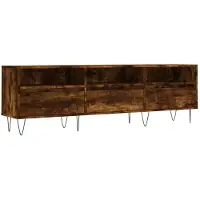 vidaXL Tv-meubel 150x30x44,5 cm bewerkt hout gerookt eikenkleurig