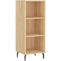 vidaXL Dressoir 34,5x32,5x90 cm bewerkt hout sonoma eikenkleurig