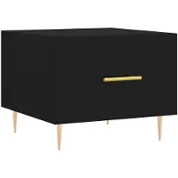 vidaXL Salontafel zwart, 50x50x40 cm, houtvezel