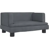 vidaXL Hondenmand 60x40x30 cm fluweel donkergrijs
