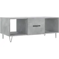 vidaXL Salontafel 102x50x40 cm bewerkt hout betongrijs