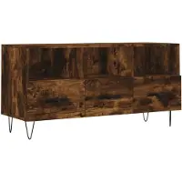 vidaXL Tv-meubel 102x36x50 cm bewerkt hout gerookt eikenkleurig