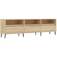 vidaXL Tv-meubel 150x30x44,5 cm bewerkt hout sonoma eikenkleurig
