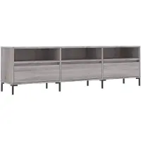 vidaXL Tv-meubel 150x30x44,5 cm bewerkt hout grijs sonoma eikenkleurig