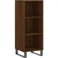 vidaXL Dressoir 34,5x32,5x90 cm bewerkt hout bruin eikenkleur