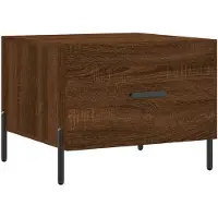 vidaXL Salontafel 50x50x40 cm bewerkt hout bruin eikenkleur