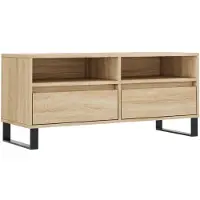 vidaXL Tv-meubel 100x34,5x44,5 cm bewerkt hout sonoma eikenkleurig