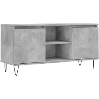 vidaXL Tv-meubel 104x35x50 cm bewerkt hout betongrijs