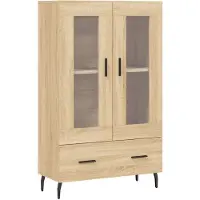 vidaXL Hoge kast 69,5x31x115 cm bewerkt hout sonoma eikenkleurig
