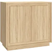 vidaXL Dressoir 80x34x75 cm bewerkt hout sonoma eikenkleurig