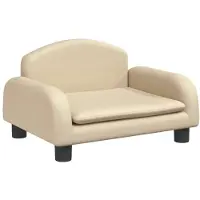 vidaXL Hondenmand 50x40x30 cm stof crèmekleurig