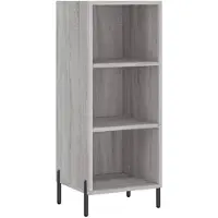 vidaXL Dressoir 34,5x32,5x90 cm bewerkt hout grijs sonoma eikenkleurig