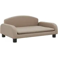 vidaXL Hondenmand 70x45x30 cm kunstleer cappuccinokleurig