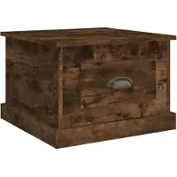 vidaXL Salontafel 50x50x35 cm bewerkt hout gerookt eikenkleurig