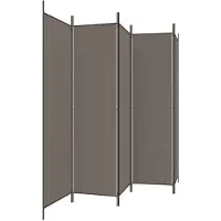 Super Merchant Kamerscherm met 5 panelen 250x200 cm stof antracietkleurig