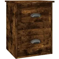 vidaXL Nachtkastje wandgemonteerd 41,5x36x53 cm gerookt eikenkleurig