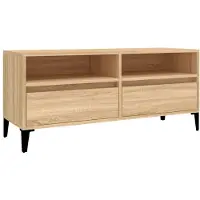 vidaXL Tv-meubel 100x34,5x44,5 cm bewerkt hout sonoma eikenkleurig